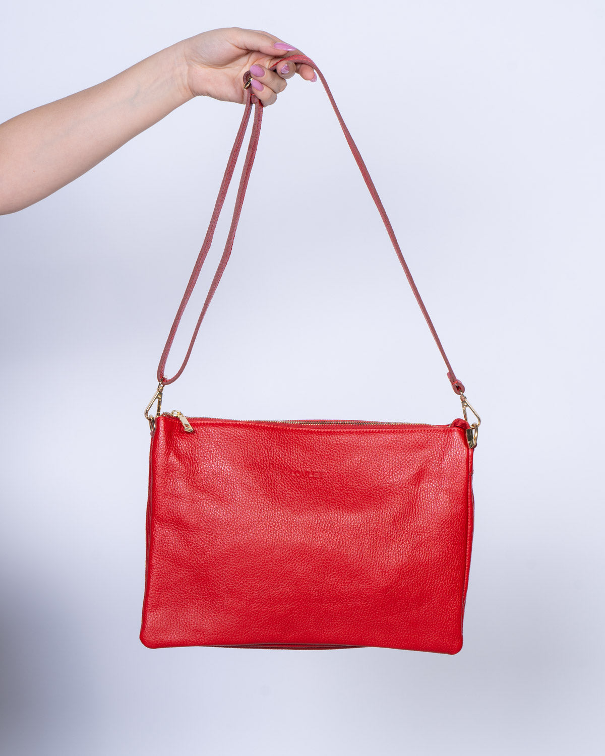 BORSA OLIVIA PELLE ROSSO