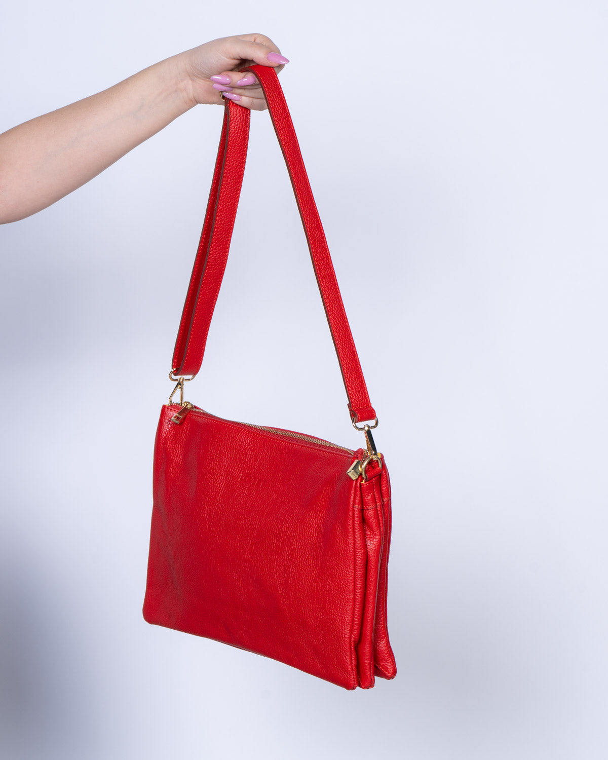 BORSA OLIVIA PELLE ROSSO