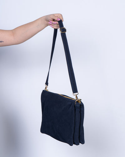 BORSA OLIVIA CAMOSCIO BLU