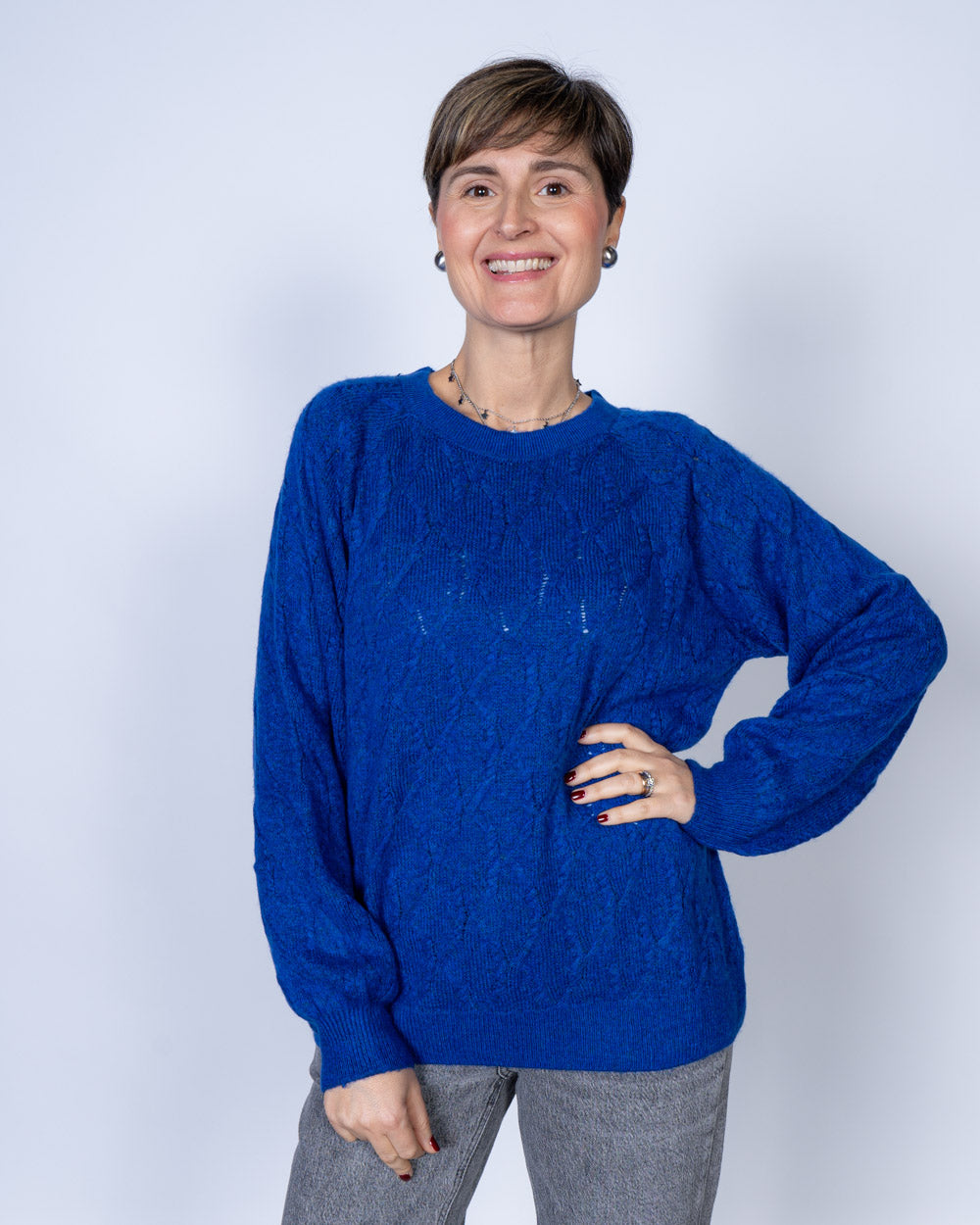 MAGLIONE ESPIGA BLU ROYAL