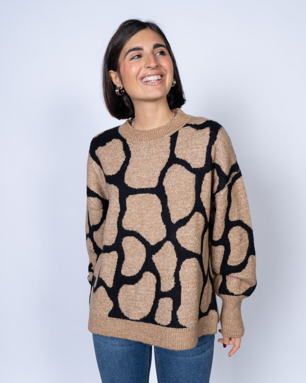 MAGLIONE MICA BEIGE