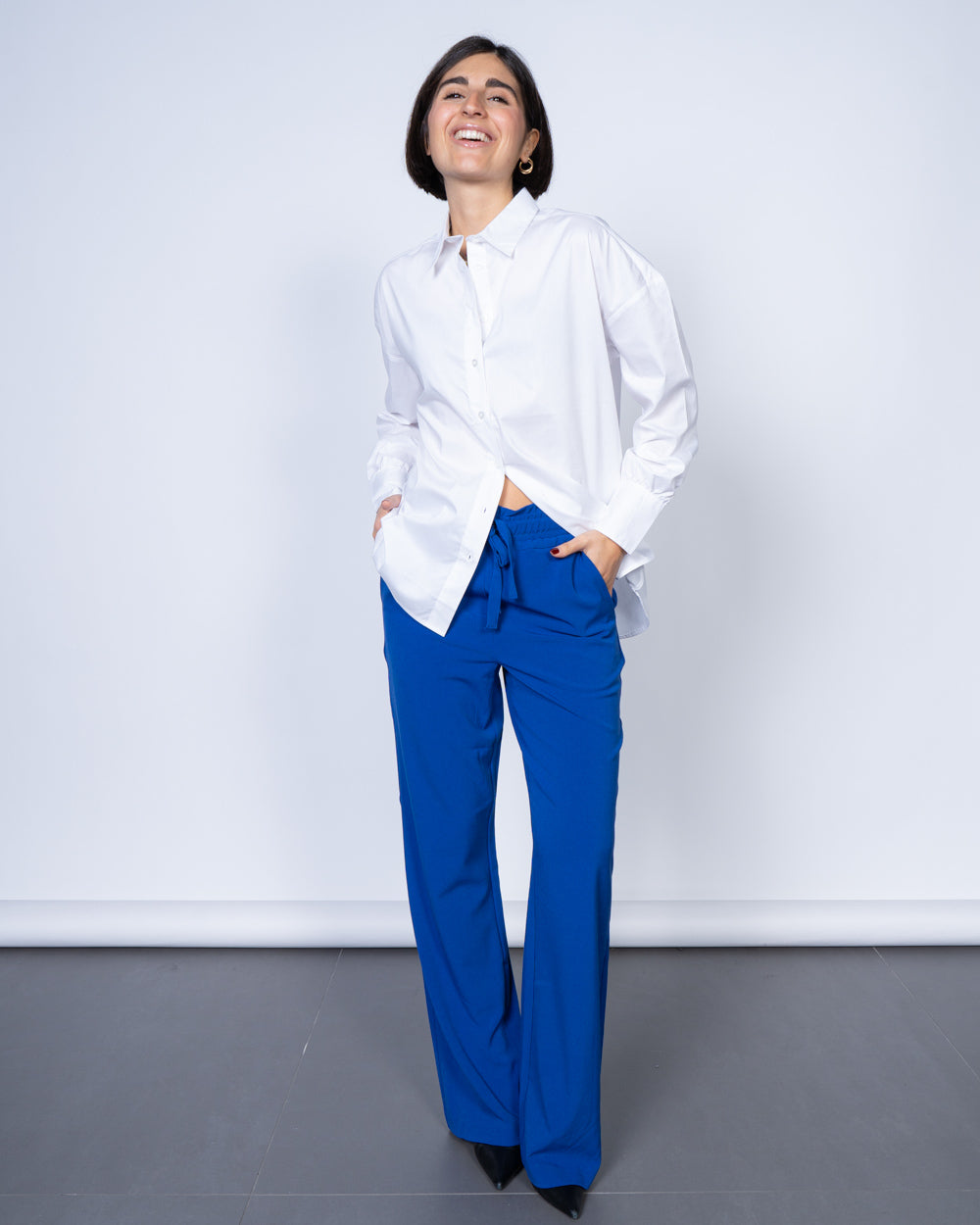 PANTALONE BYDANTA AZZURRO