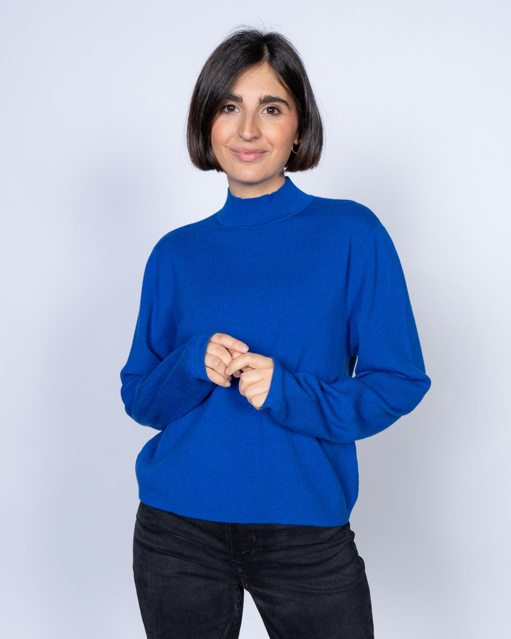 MAGLIONE NIKA LS BLU