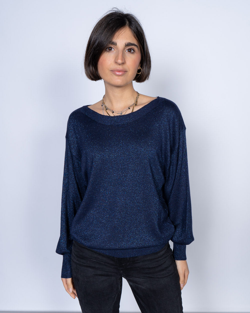 MAGLIA IHMOPAZ LUREX BLU