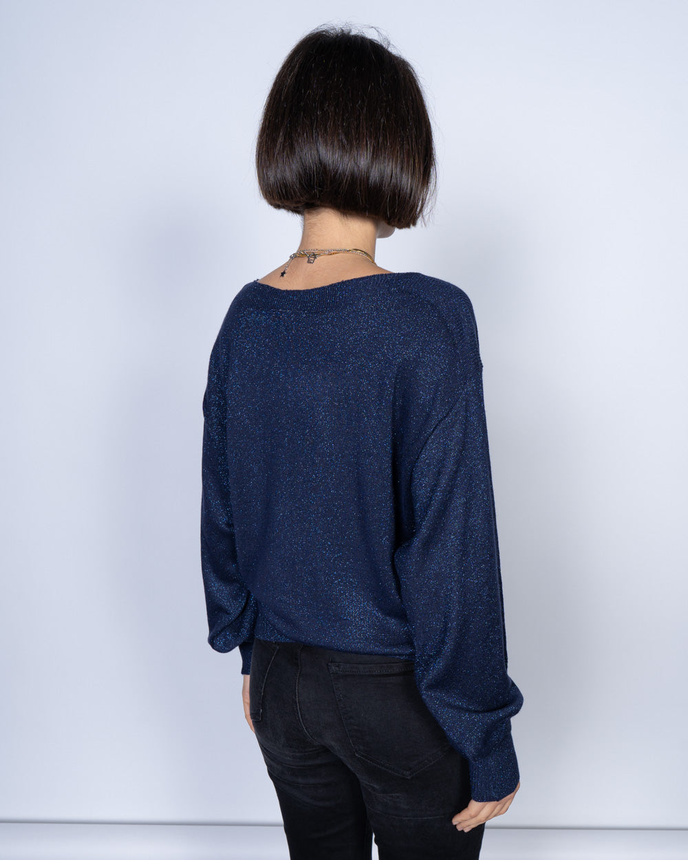 MAGLIA IHMOPAZ LUREX BLU