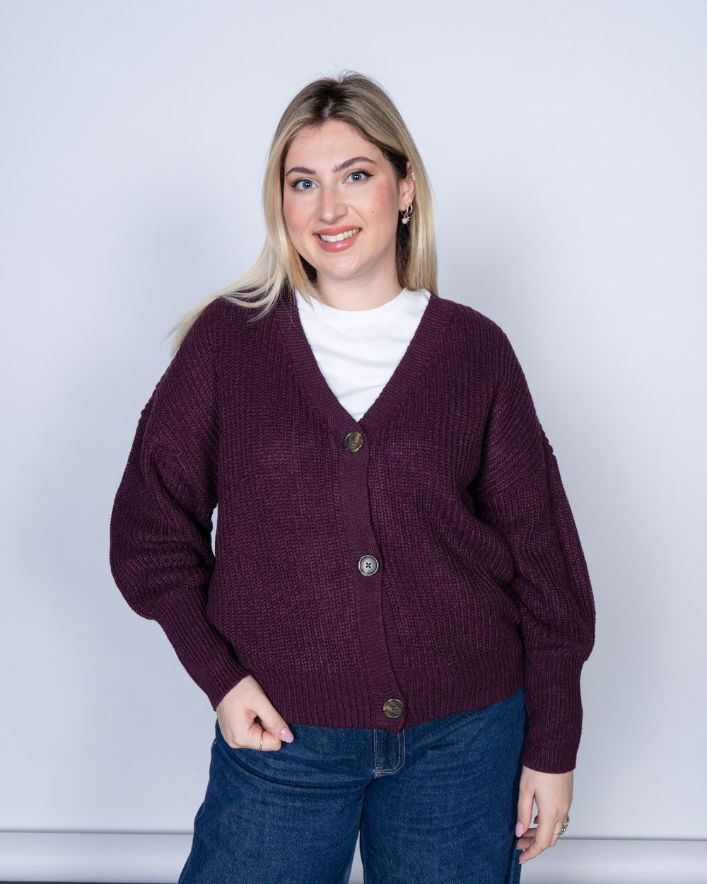 CARDIGAN LEA VINO