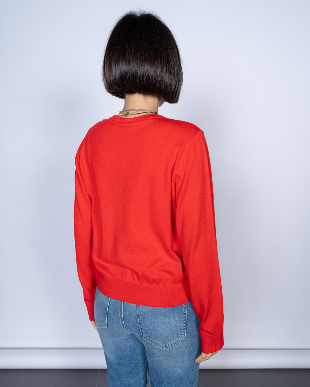 MAGLIONE NATALIE V ROSSO