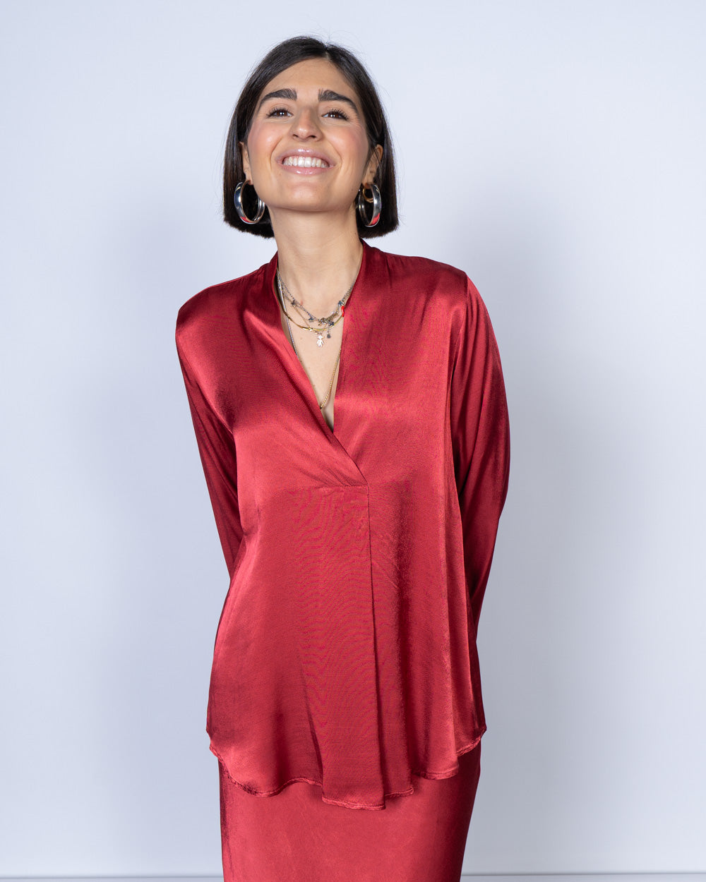 BLUSA CHIC ROSSO