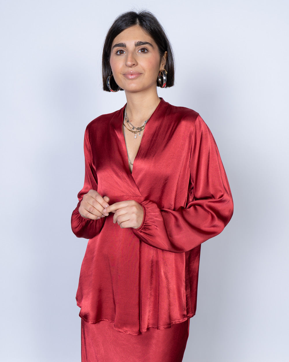 BLUSA CHIC ROSSO