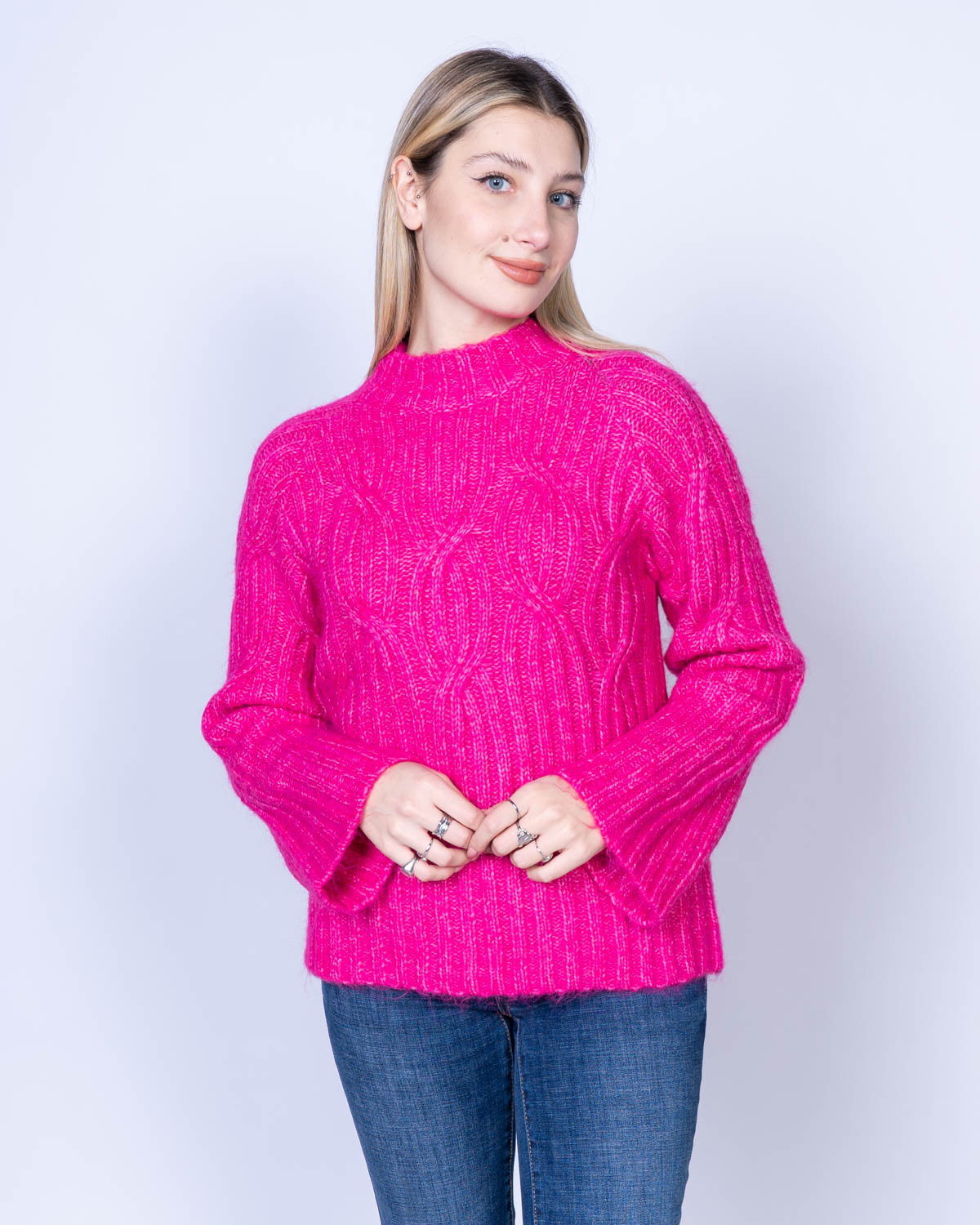 MAGLIONE OMICKA FUXIA