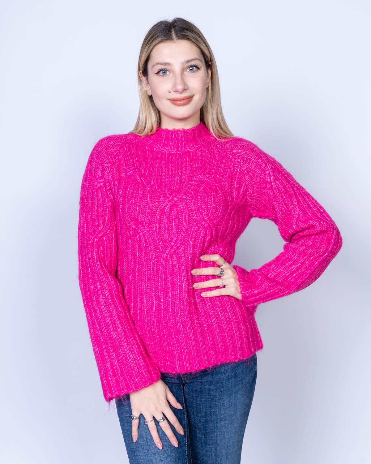 MAGLIONE OMICKA FUXIA