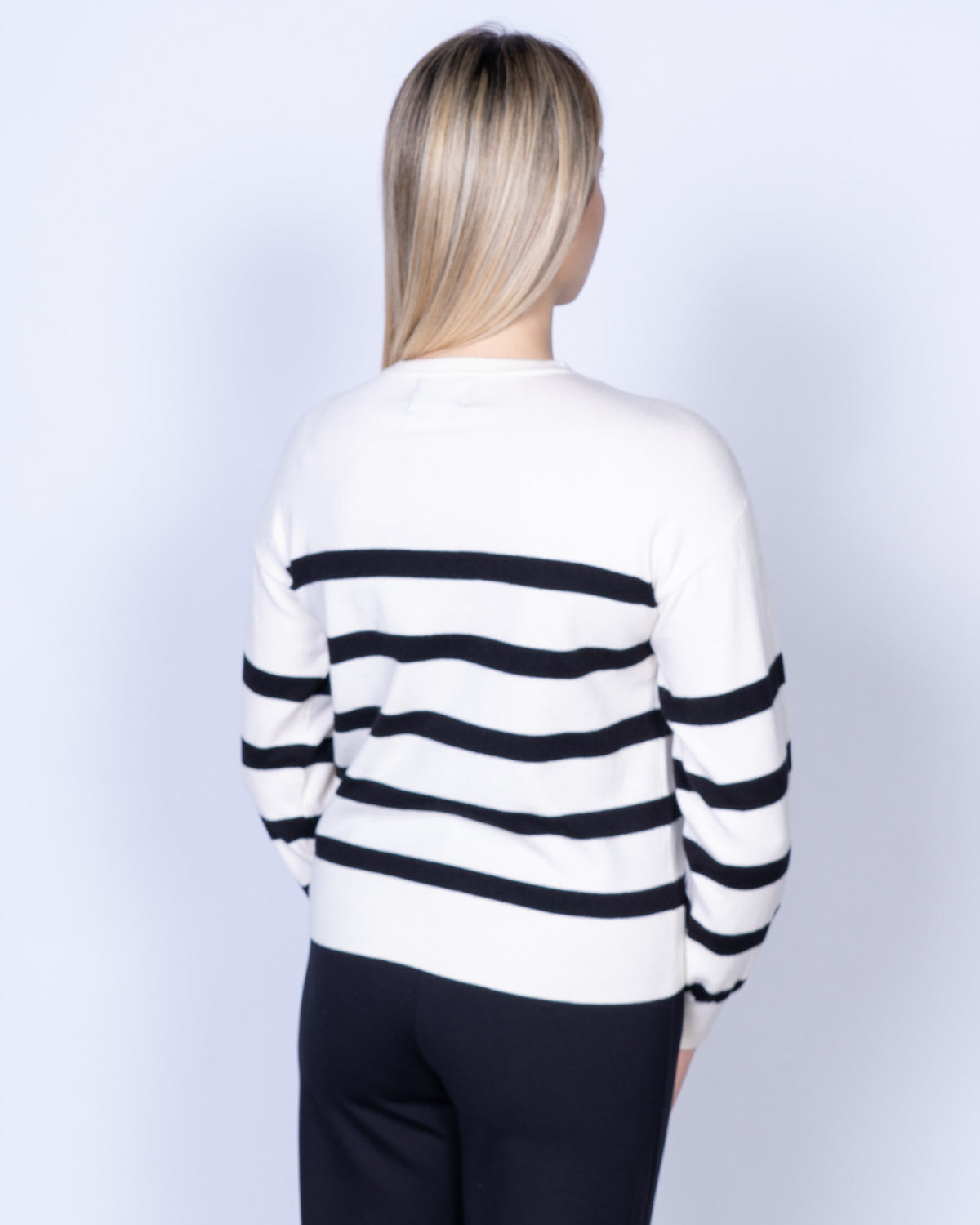 MAGLIONE FALLY BIANCO/NERO