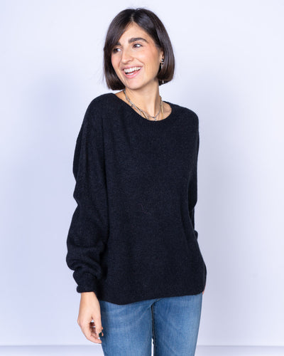 MAGLIONE CANNELLA NERO