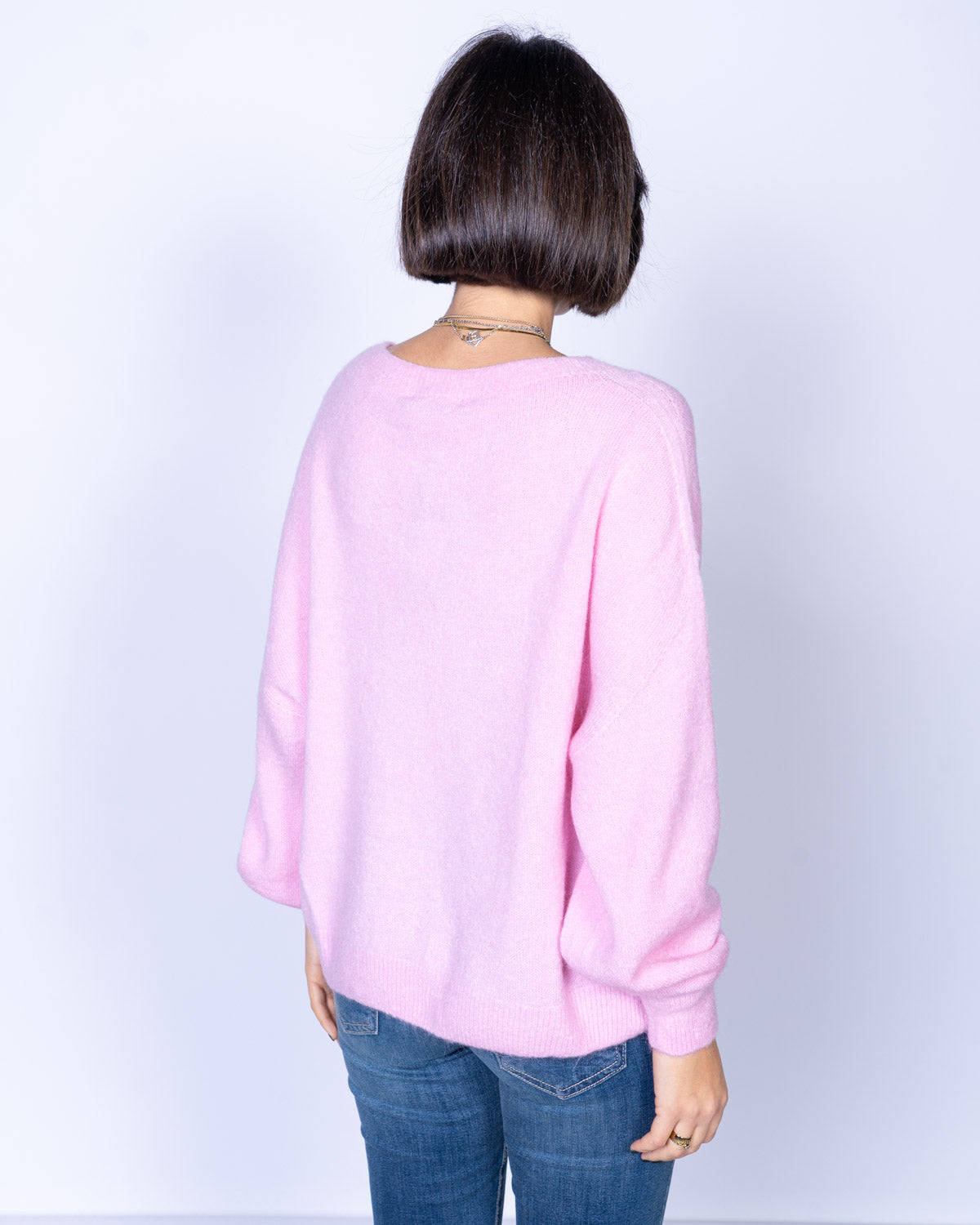 MAGLIONE CANNELLA ROSA