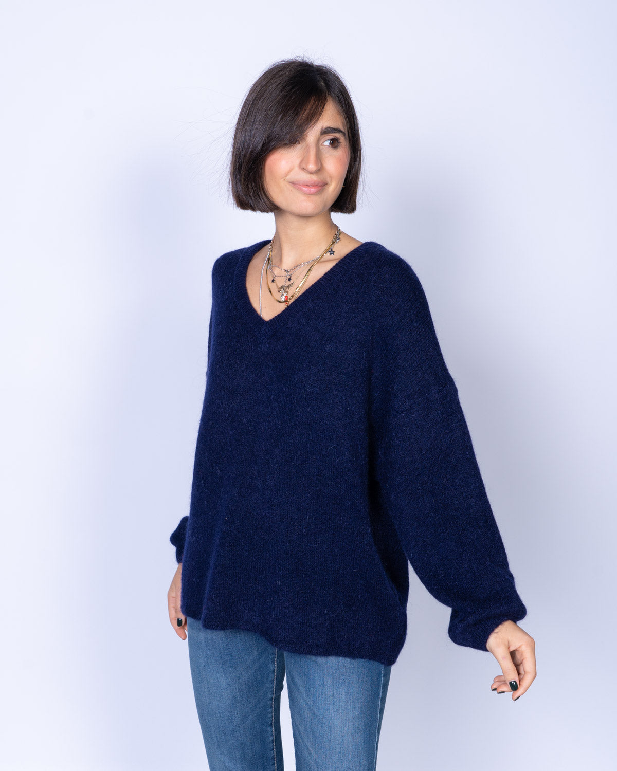 MAGLIONE LIQUIRIZIA BLU