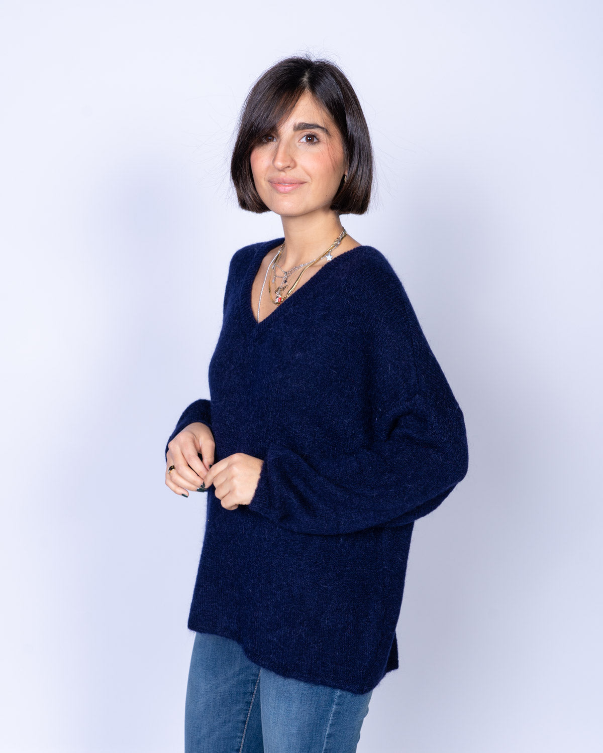 MAGLIONE LIQUIRIZIA BLU