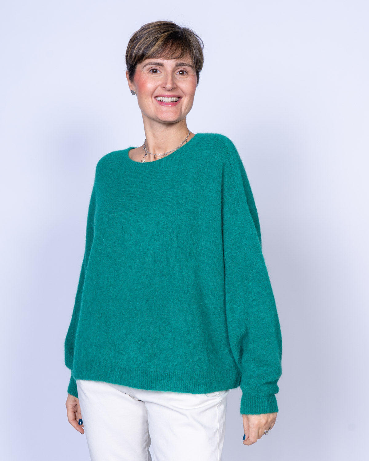 MAGLIONE CANNELLA VERDE