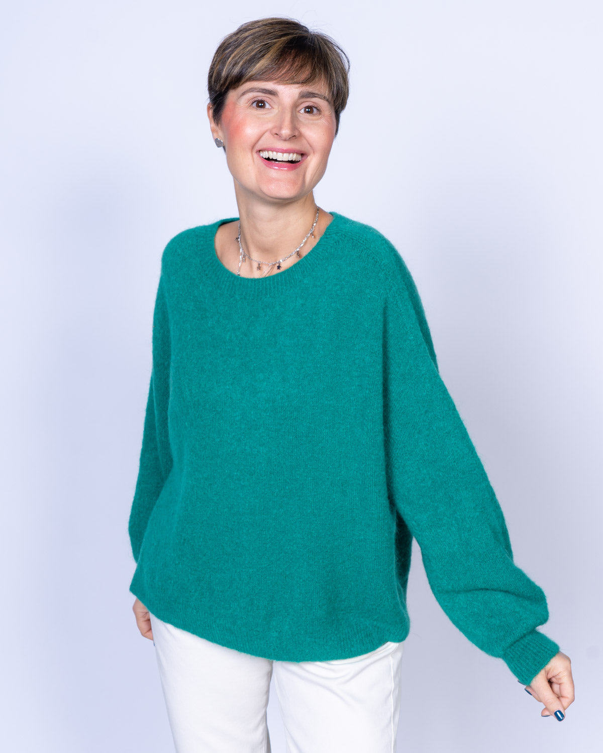 MAGLIONE CANNELLA VERDE