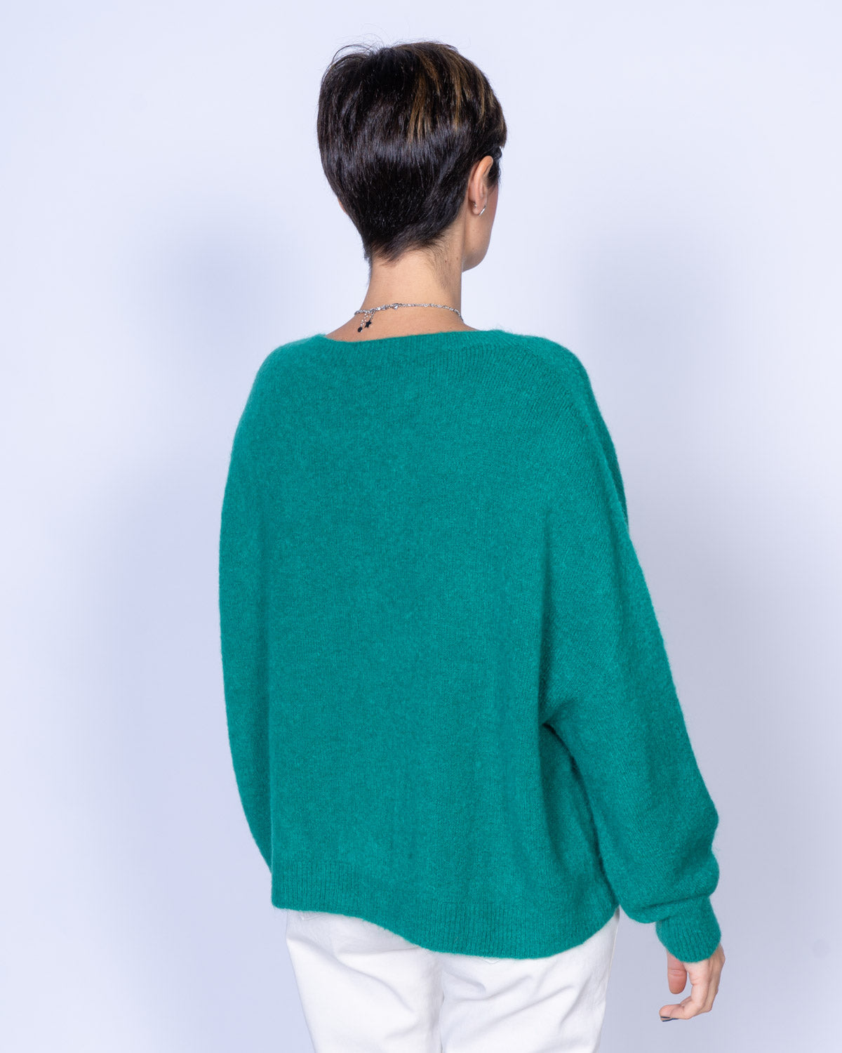 MAGLIONE CANNELLA VERDE