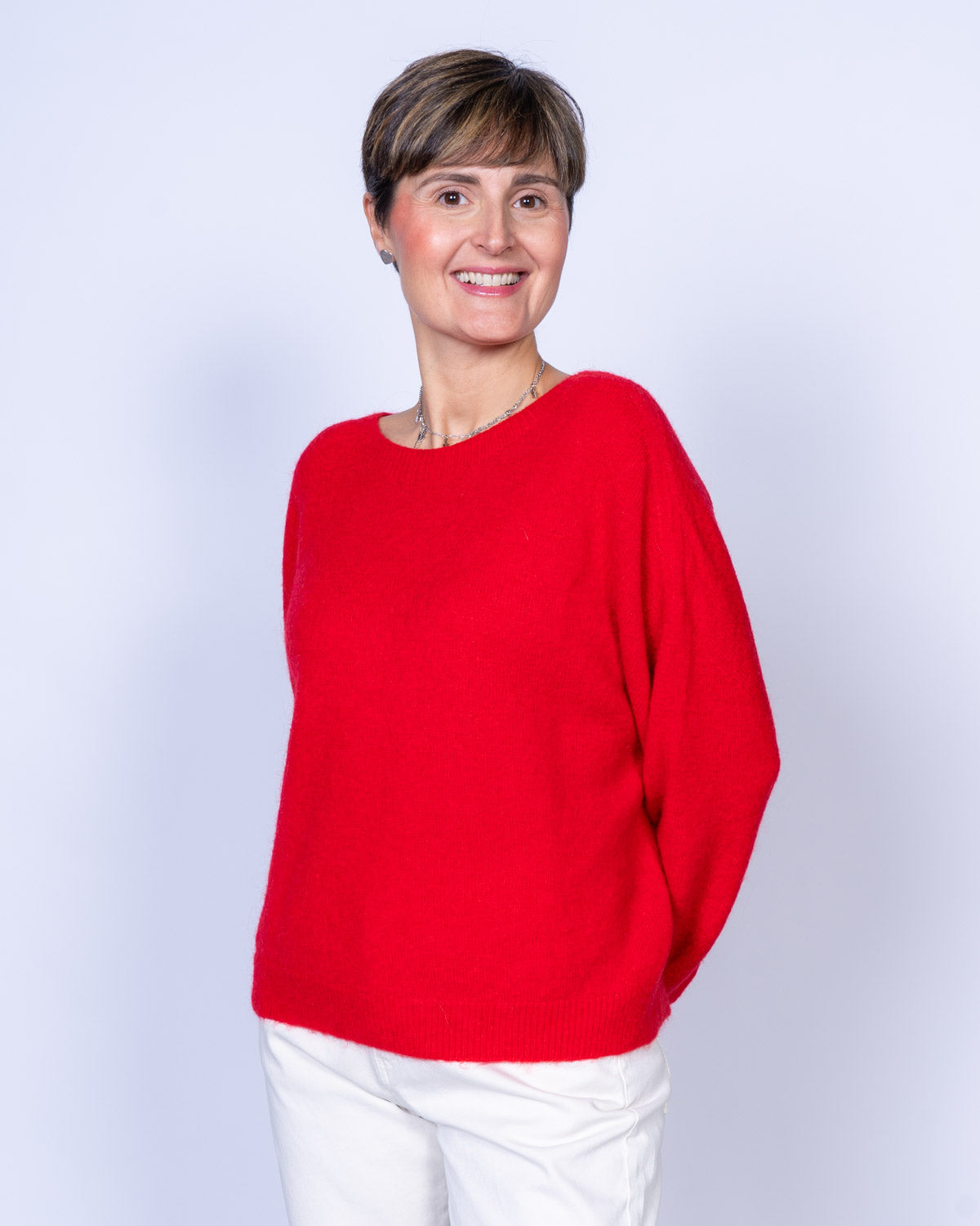 MAGLIONE CANNELLA ROSSO