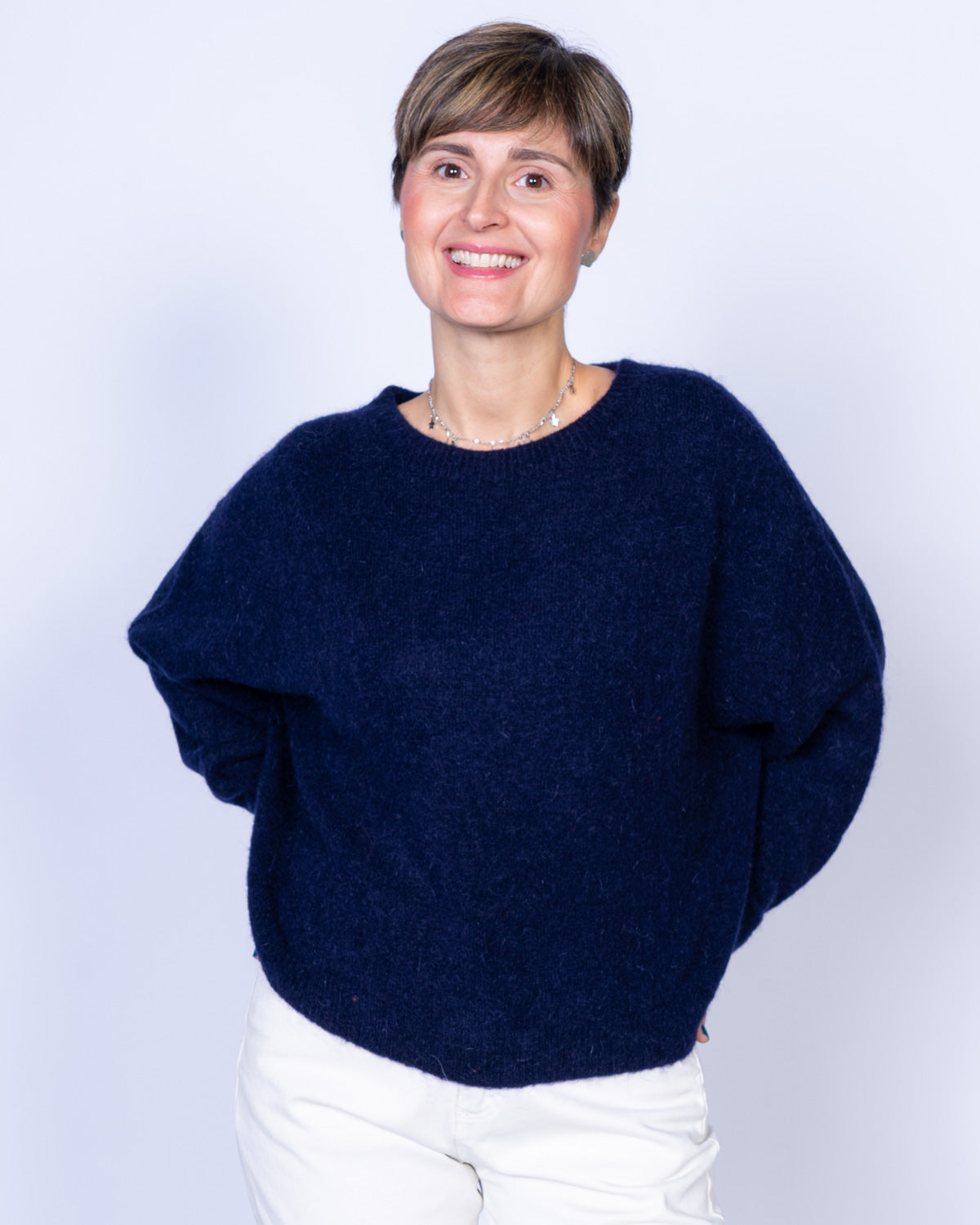 MAGLIONE CANNELLA BLU