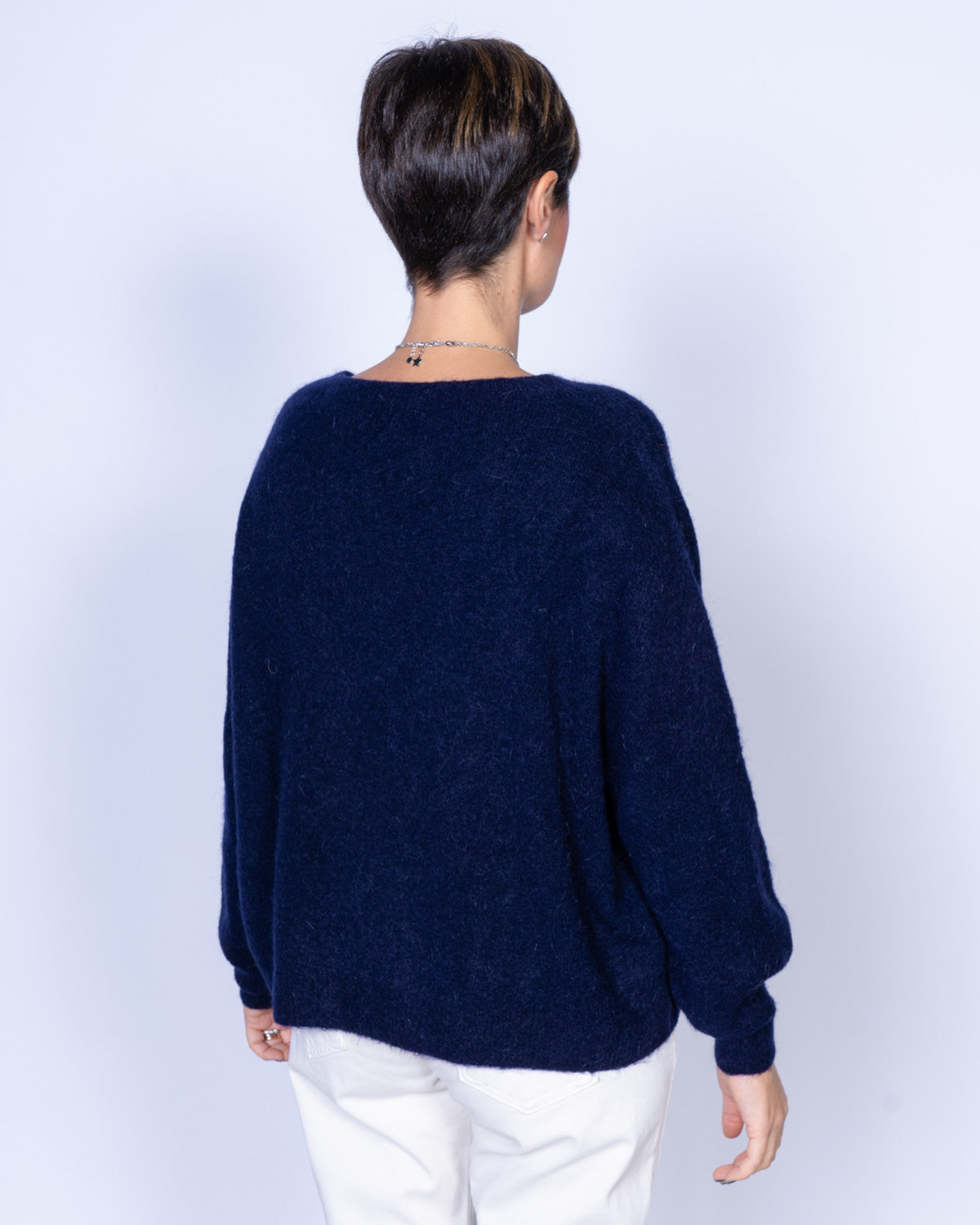 MAGLIONE CANNELLA BLU