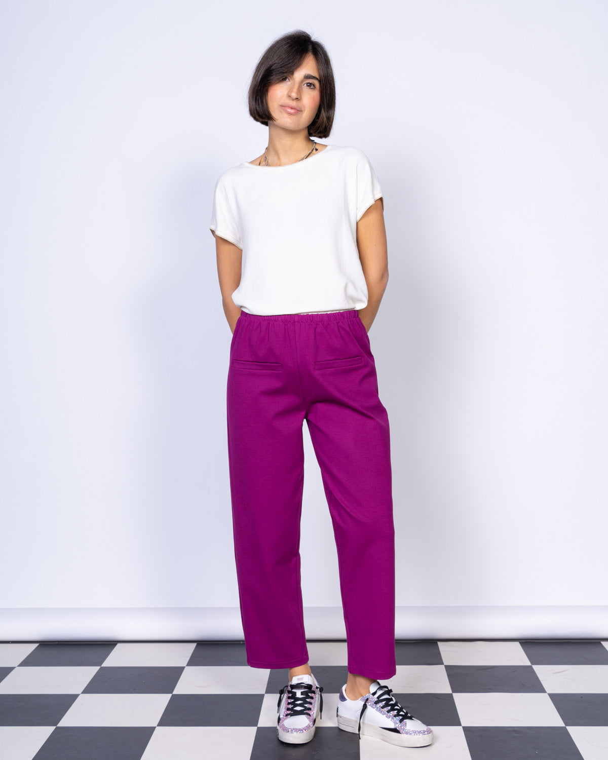 PANTALONE GIUSY MAGENTA