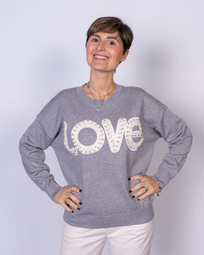 MAGLIONE LOVE GRIGIO