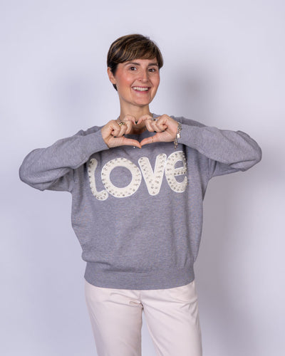 MAGLIONE LOVE GRIGIO