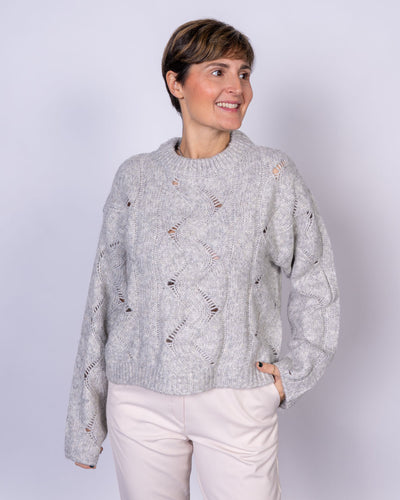 MAGLIONE LINA GRIGIO CHIARO