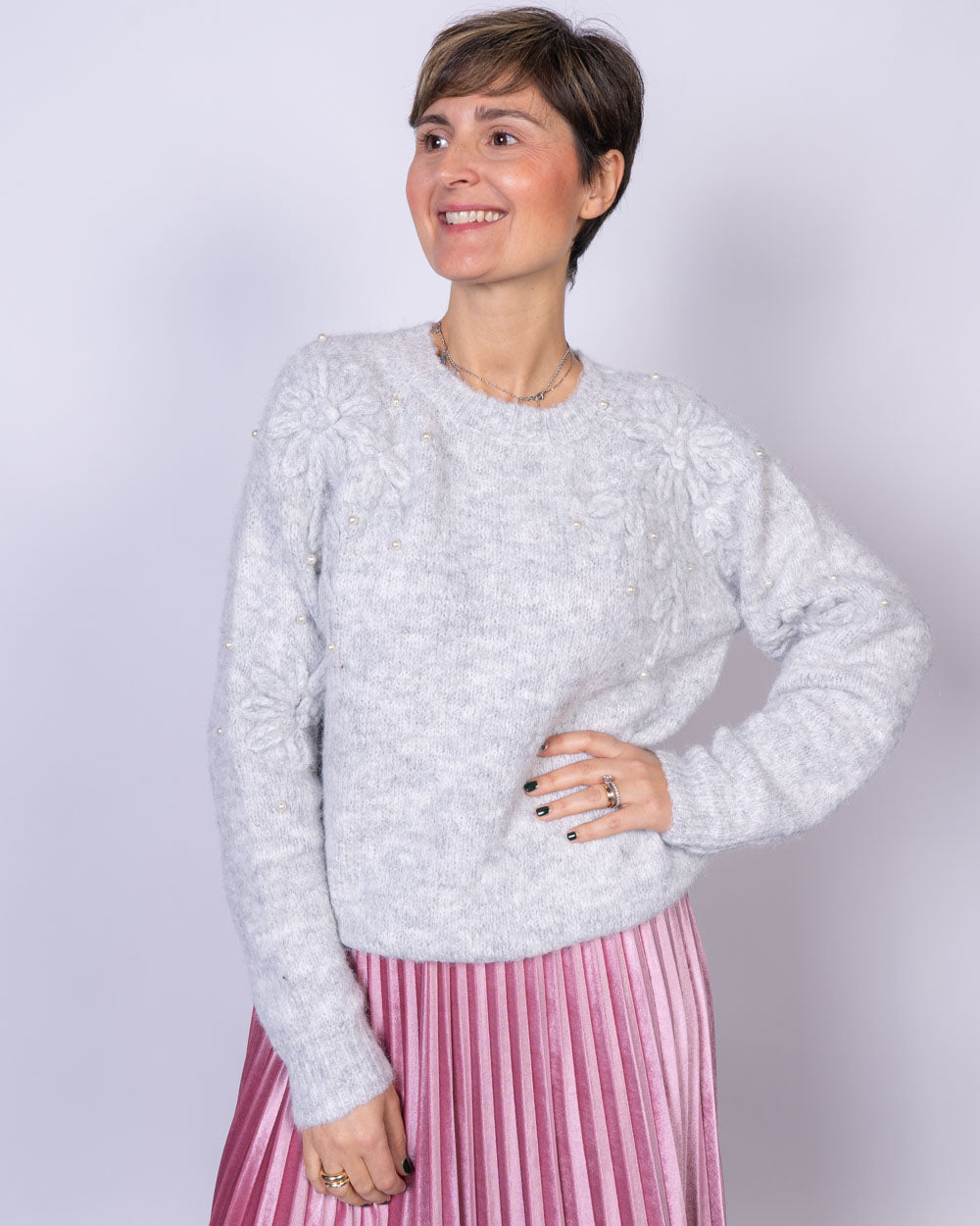 MAGLIONE FLAVIA GRIGIO