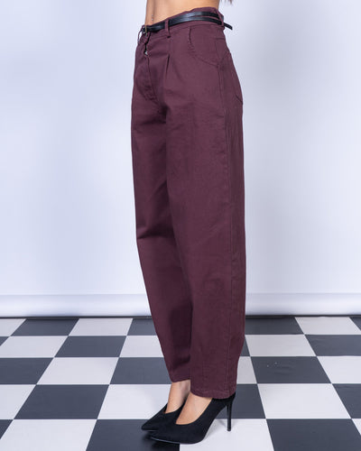 PANTALONE FEDRA BORDEAUX