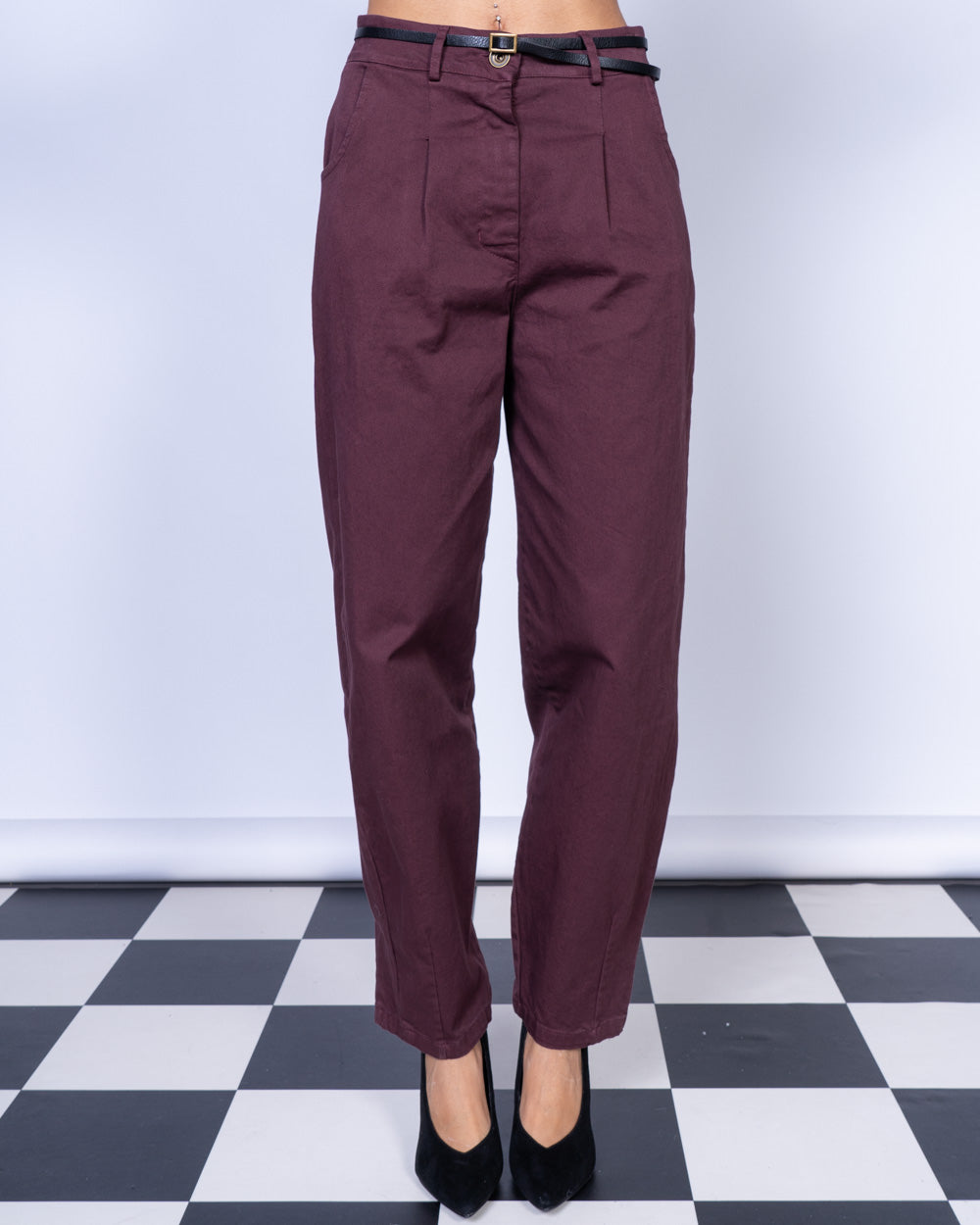 PANTALONE FEDRA BORDEAUX