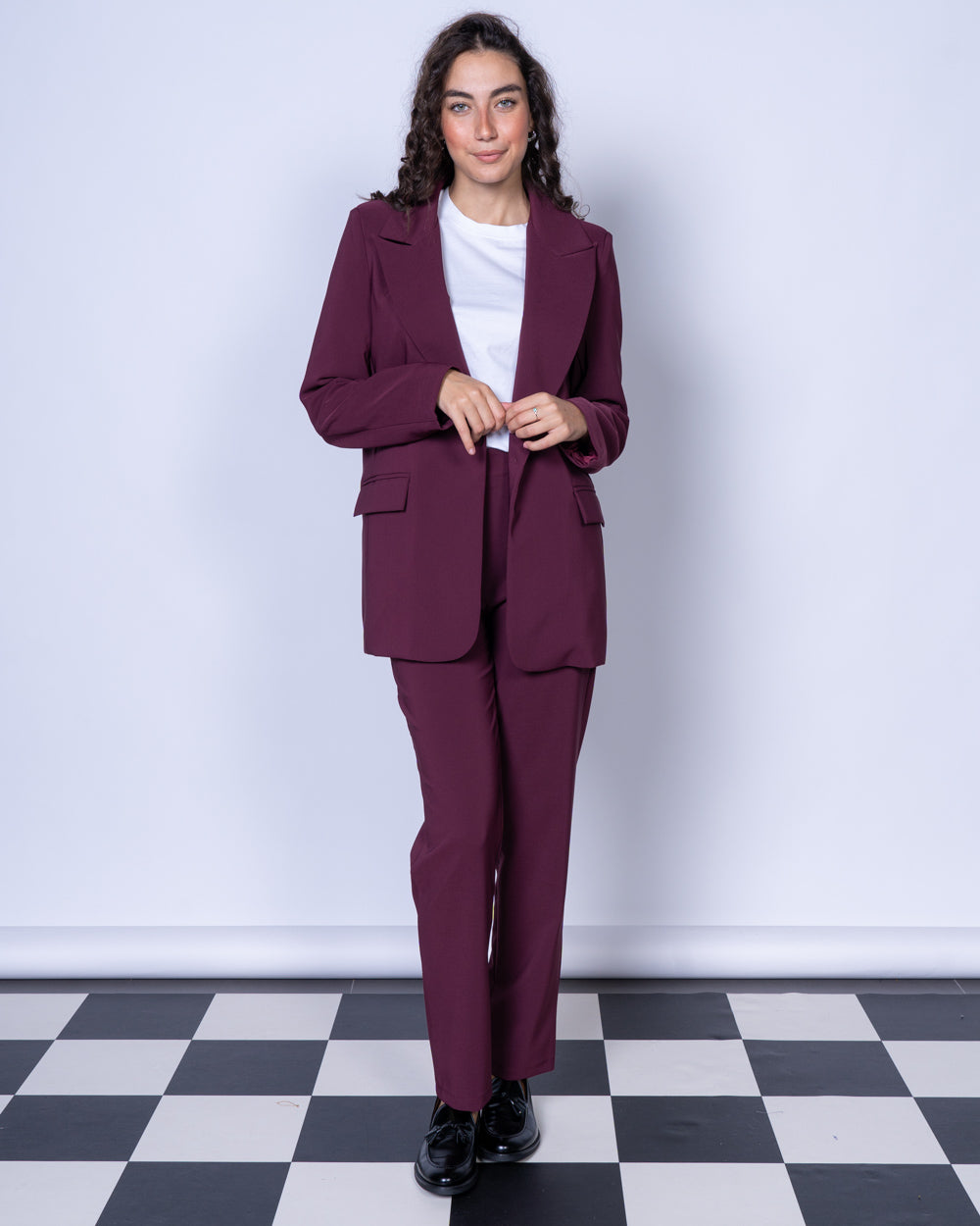 PANTALONE ANEMONE BORDEAUX