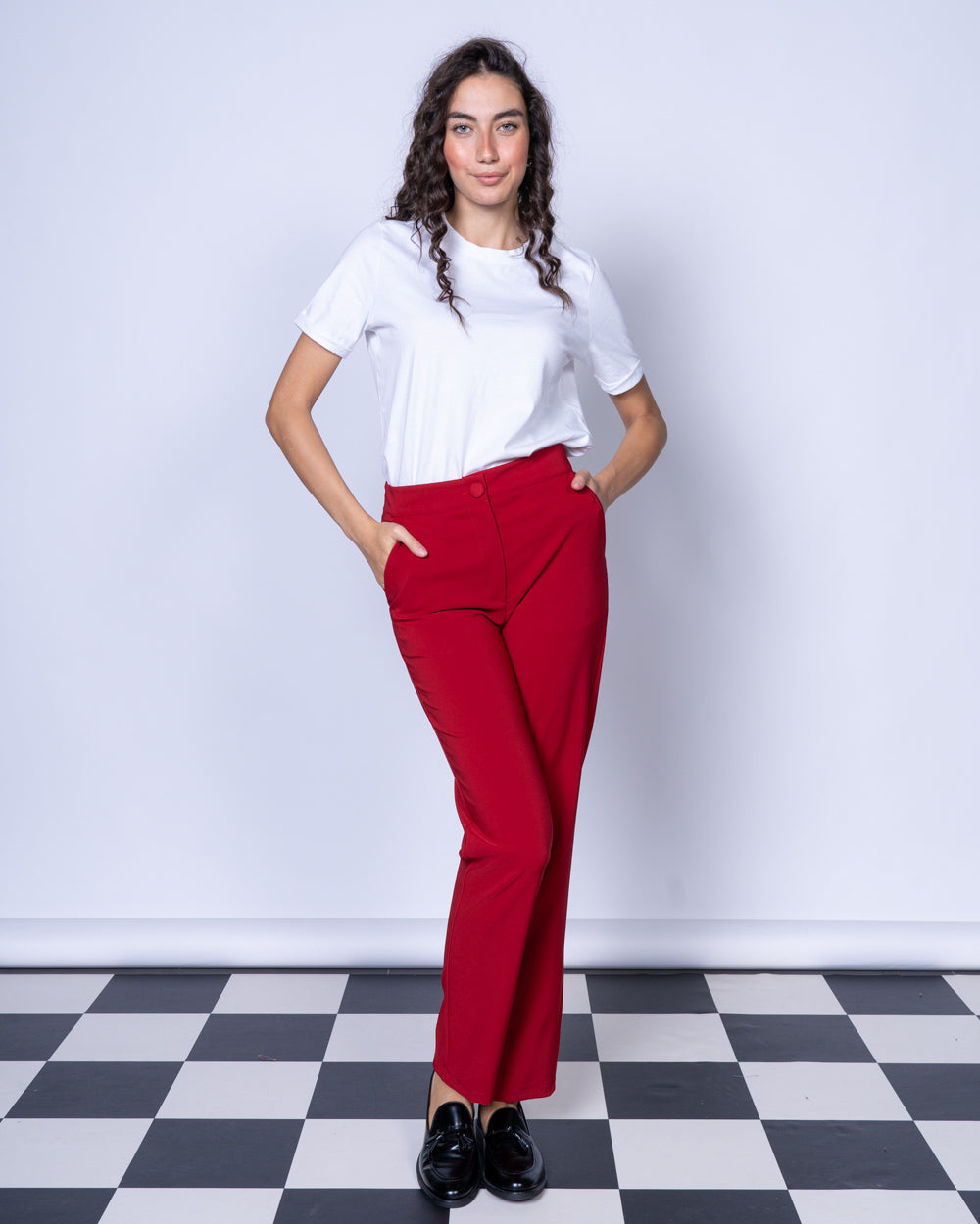 PANTALONE ANEMONE ROSSO