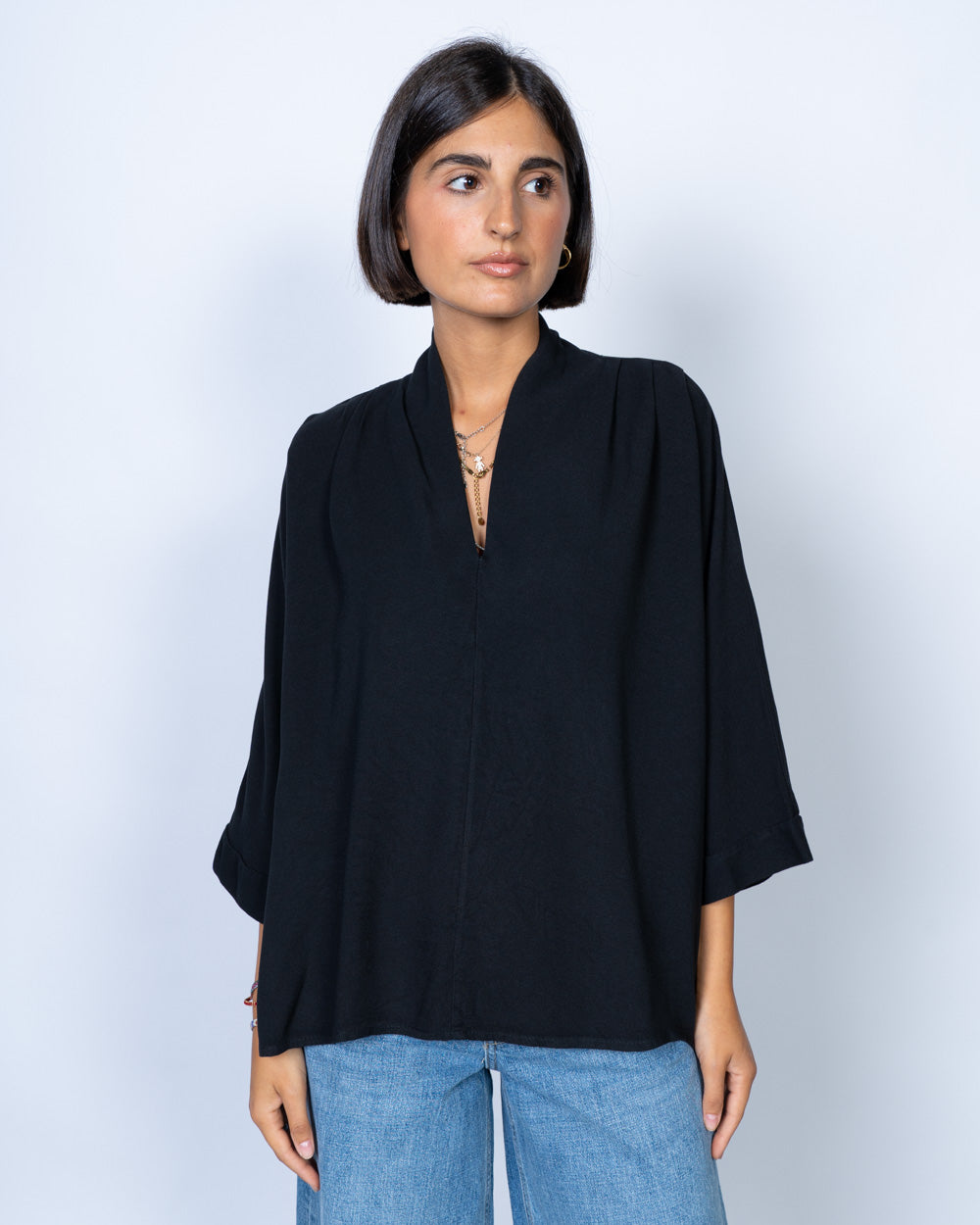 BLUSA ORTENSIA NERO