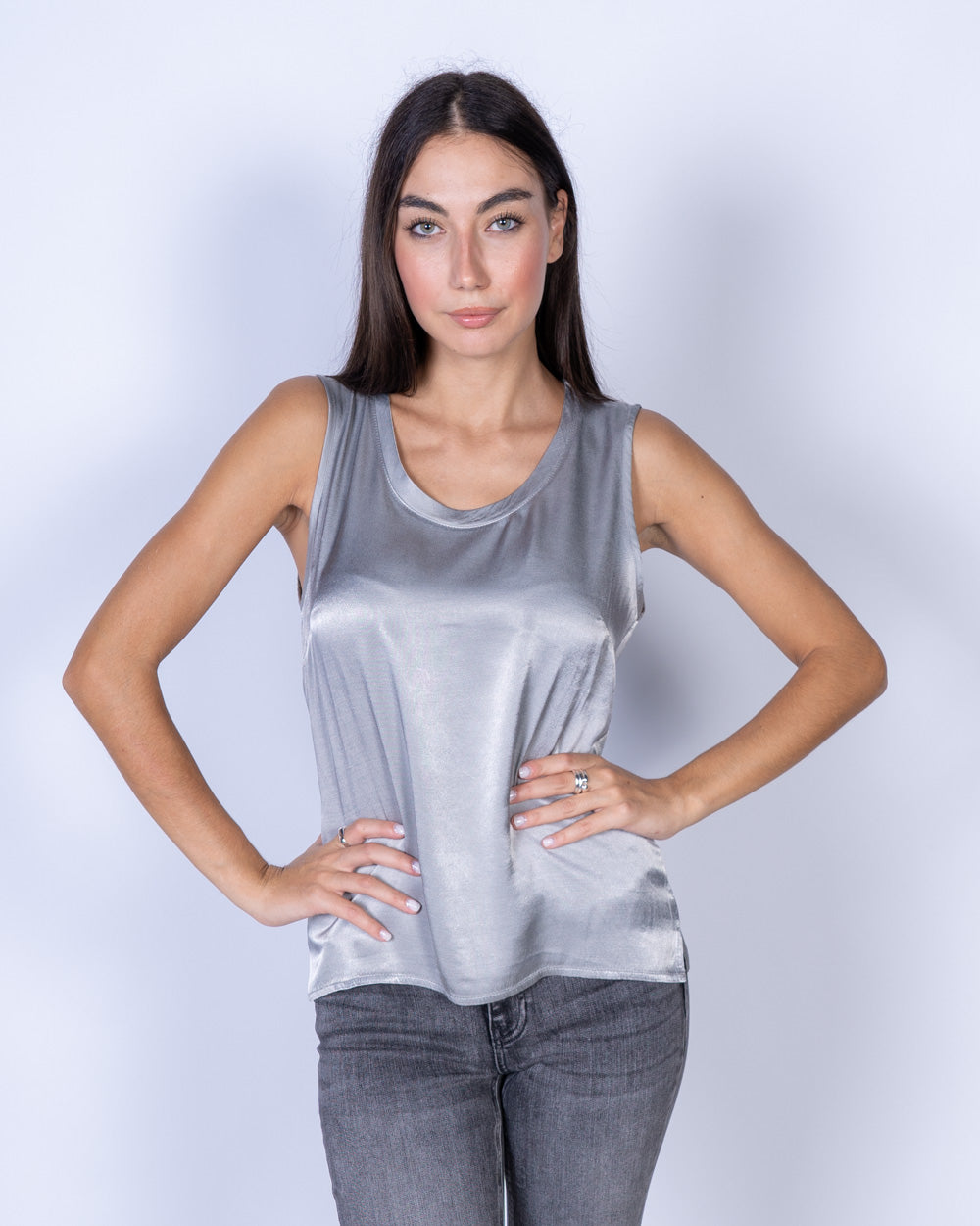 BLUSA CAROL ARGENTO