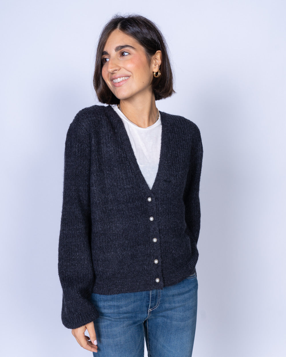 CARDIGAN MARIN NERO