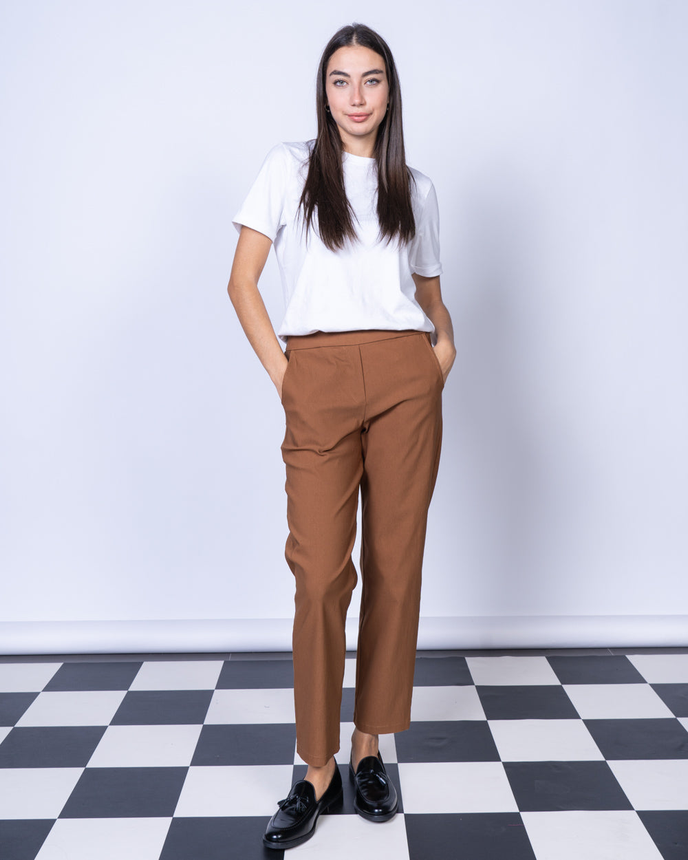 PANTALONE CLIO MARRONE