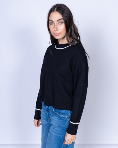 MAGLIONE SABACONTRAST NERO