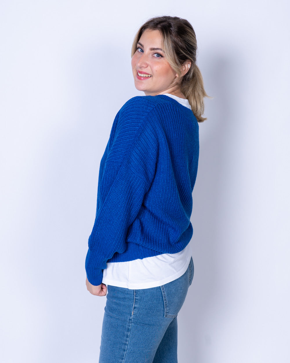 CARDIGAN LEA AZZURRO