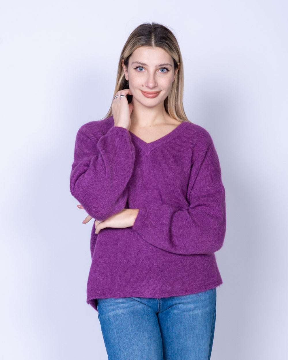 MAGLIONE LIQUIRIZIA VIOLA