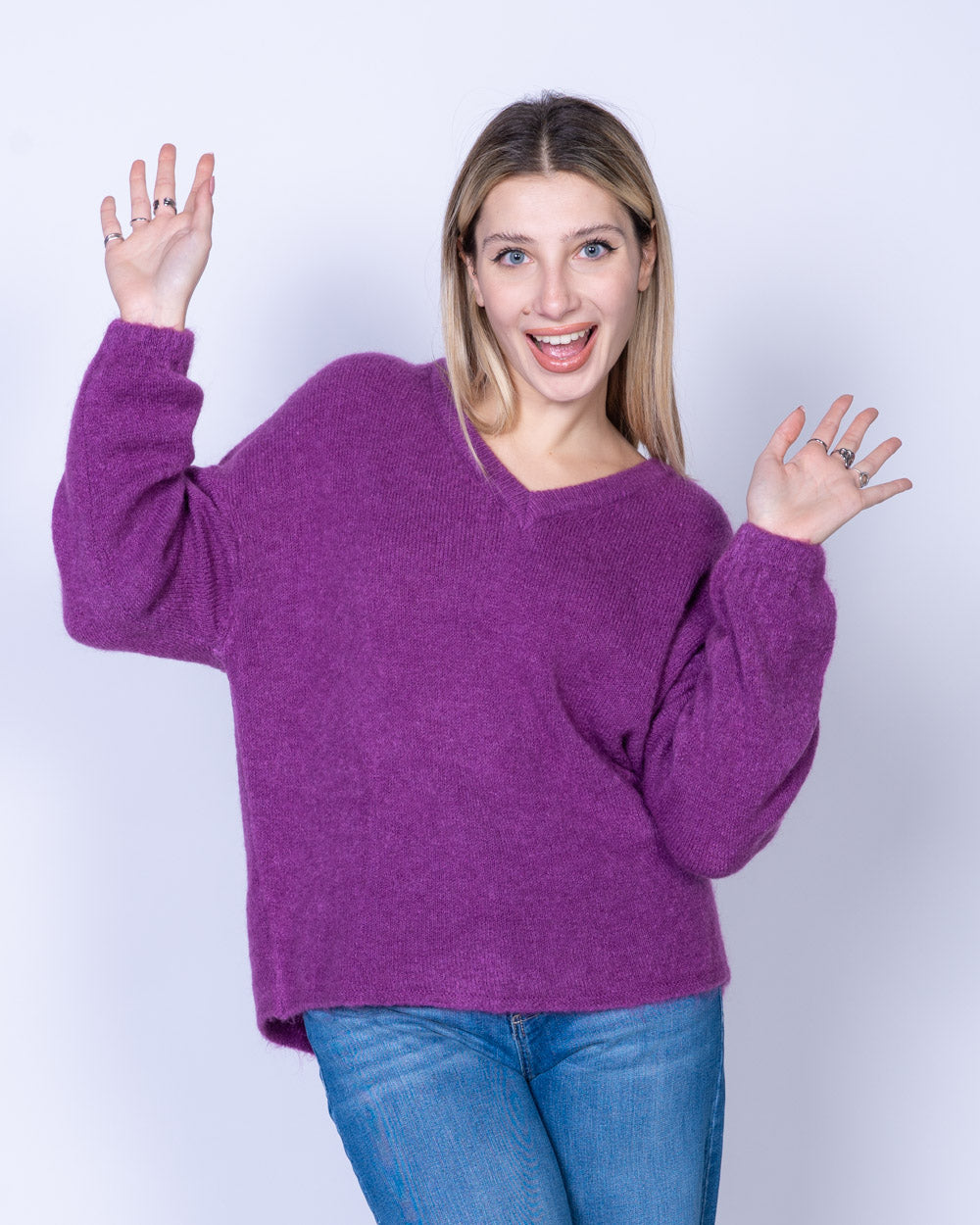 MAGLIONE LIQUIRIZIA VIOLA