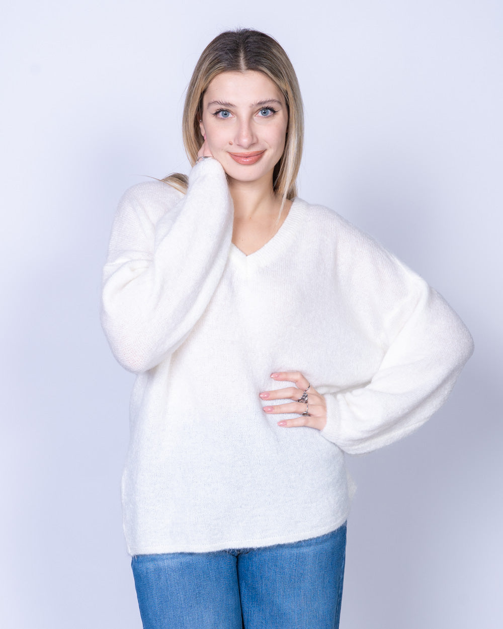 MAGLIONE LIQUIRIZIA PANNA